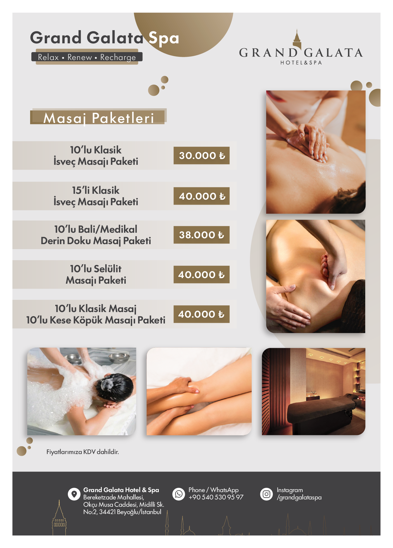 Grand Galata Spa Menü 3